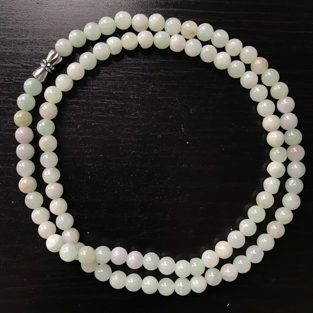 NEW Grade A Jade necklace 21” 5.5mm beads